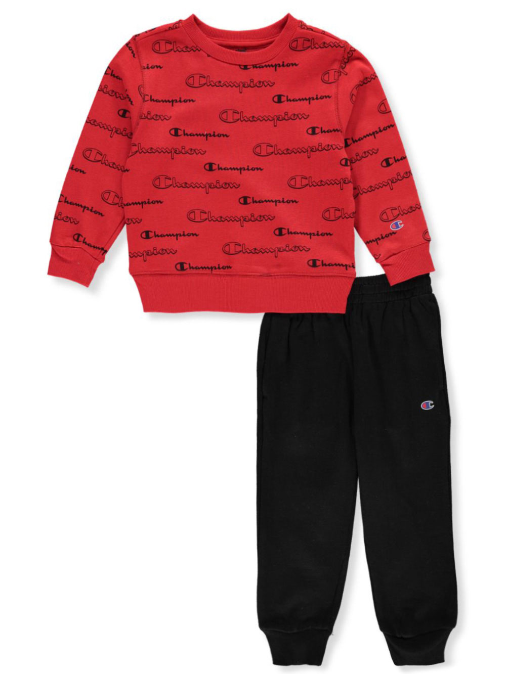 Allover Logo Print 2-Piece Sweatsuit Outfit