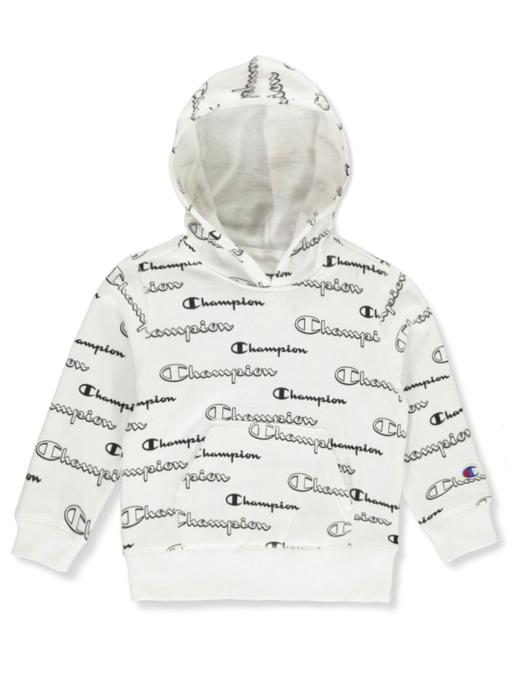 white champion hoodie black logo