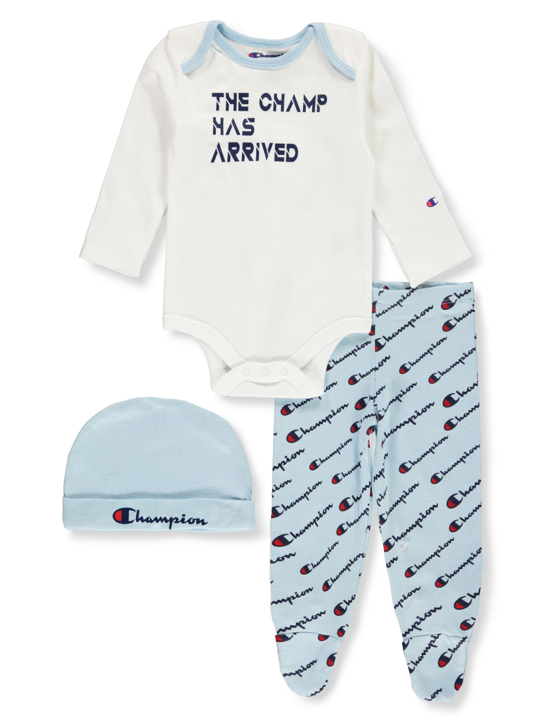 Champion Baby Boys' 3-Piece Pants Cap Set Outfit