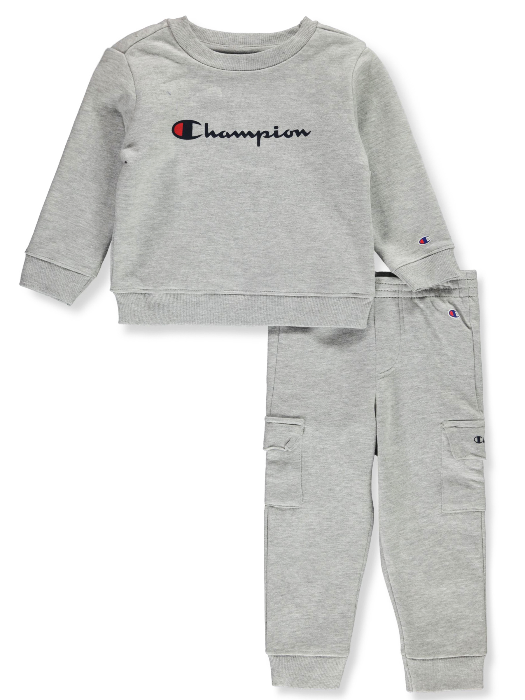 Kids Grey Champion Set Boys' Classic Sweatsuit Light Grey