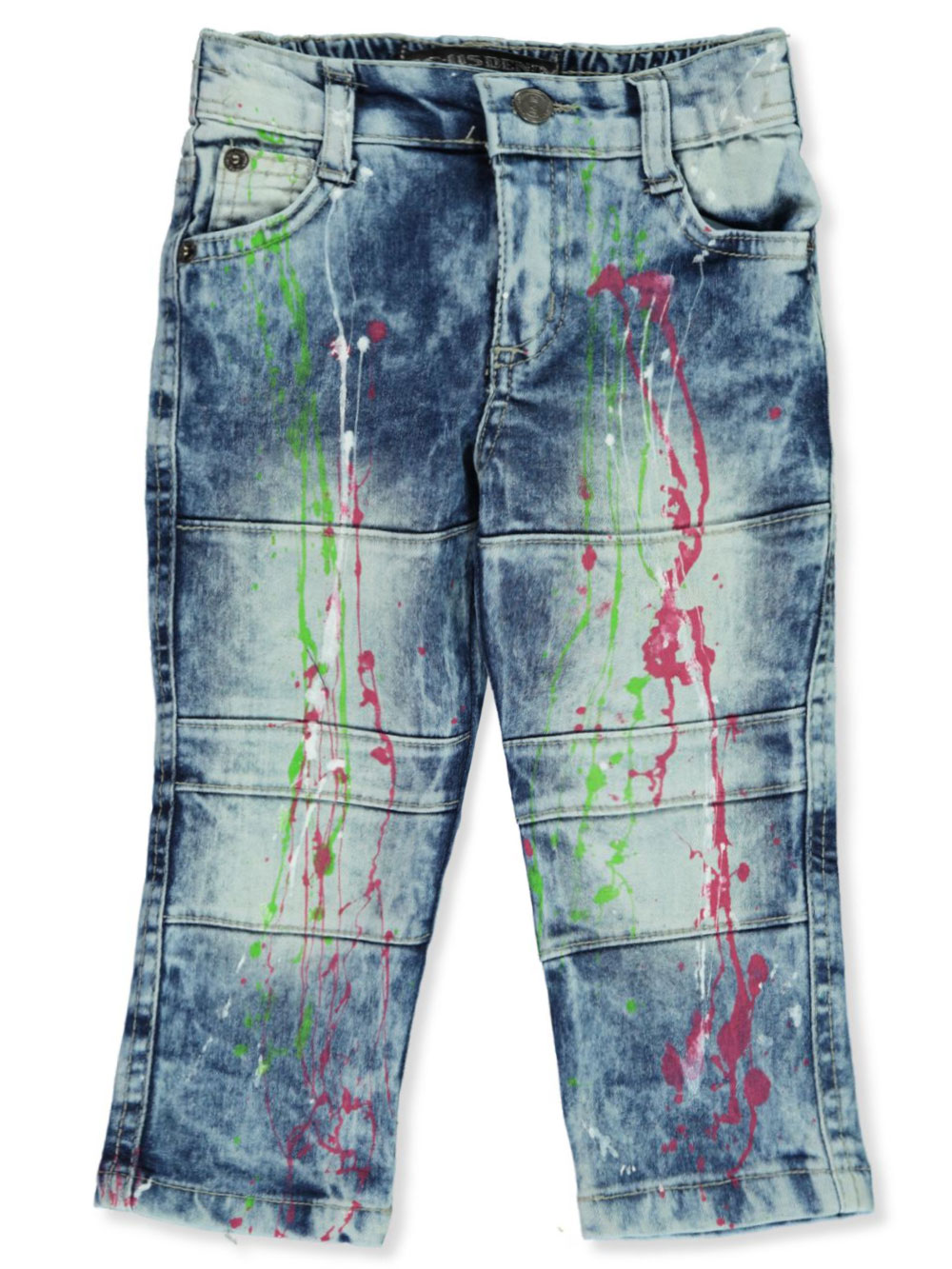 GS-115 Boys Bleached-Spotted Distress Denim Shorts
