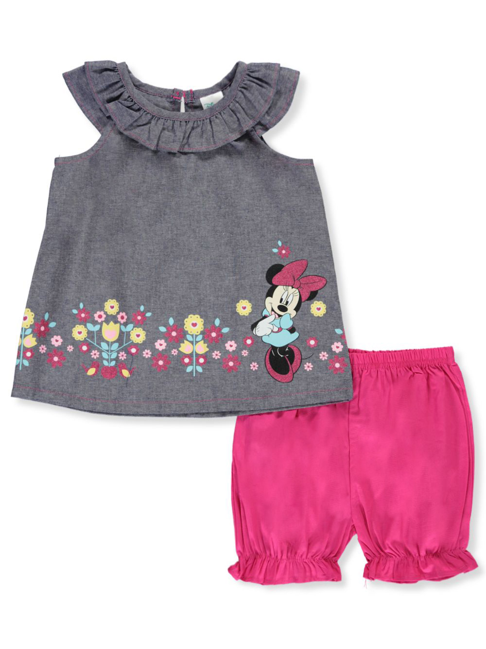 Disney Minnie Mouse Baby Girls Glitter Garden 2 Piece Layette Set