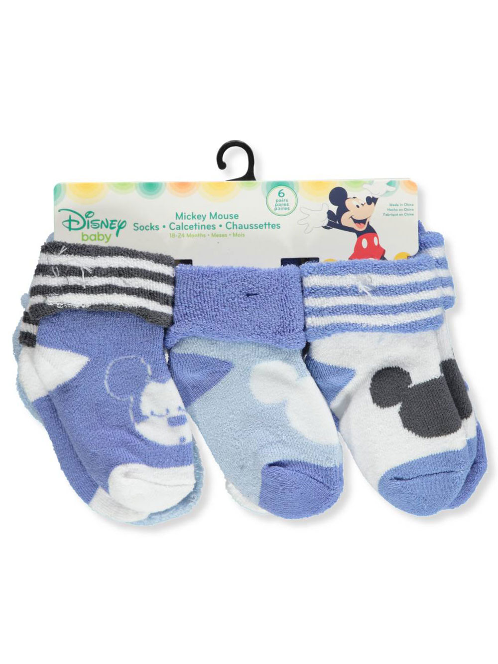 Disney Mickey Mouse Baby Boys/' 6-Pack Ankle Socks