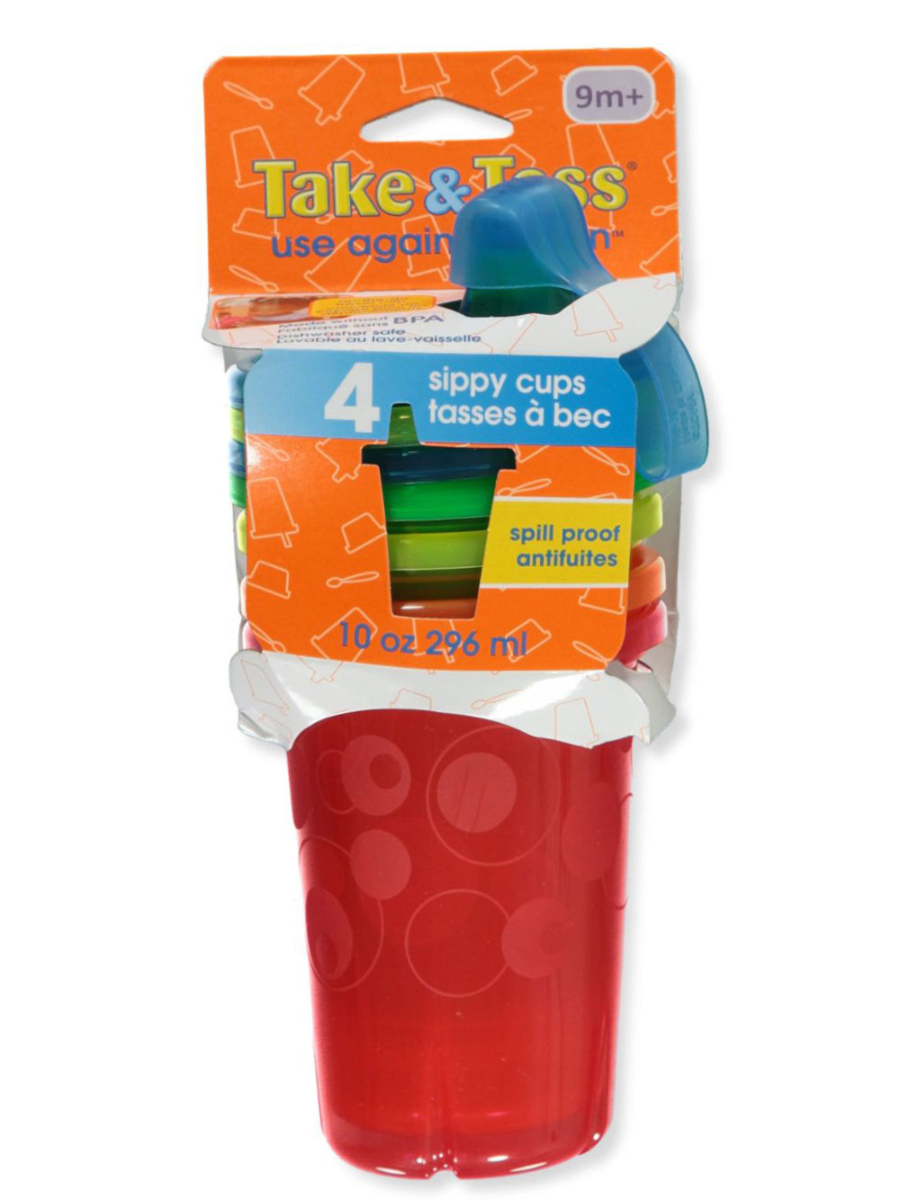 The First Years Take & Toss Sippy Cups, 9+ months - 4 count, 10 oz each