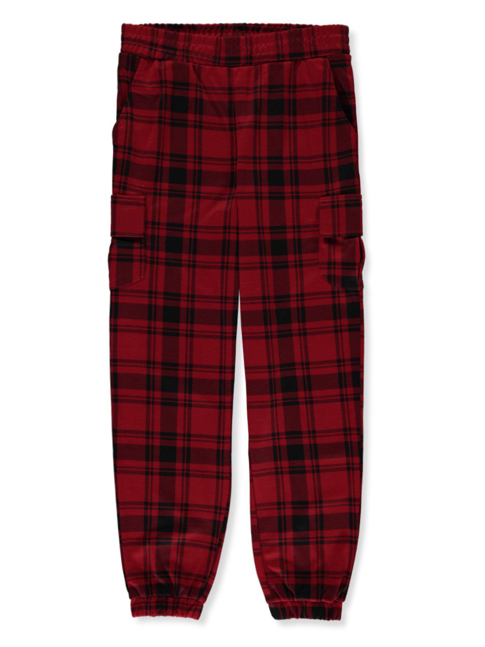 Jolie Joy Girls Plaid Cargo Joggers