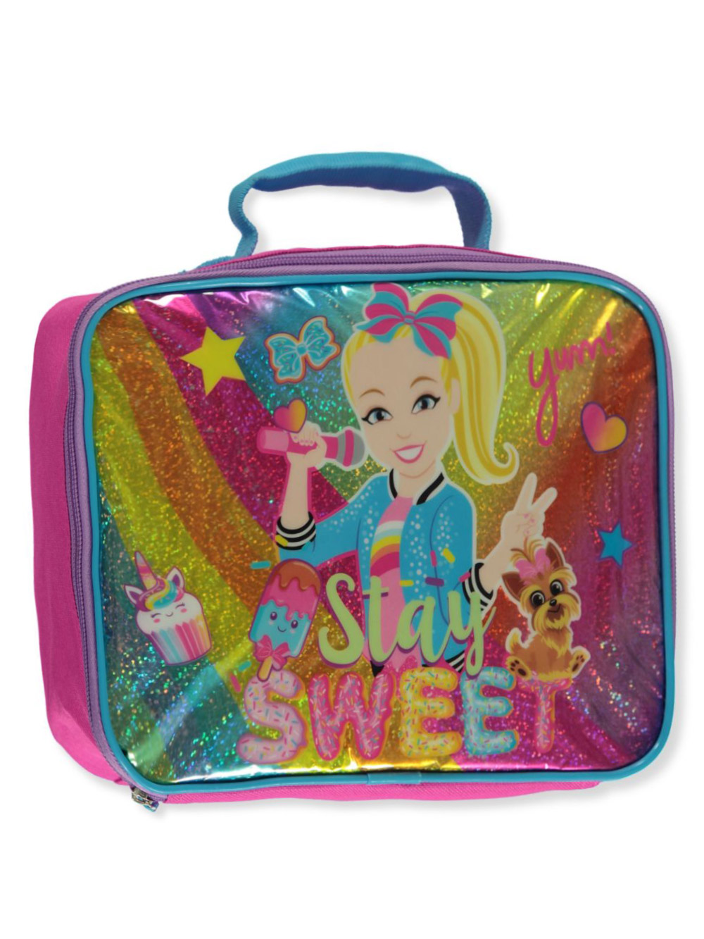 Tie Dye Lunch Box with Glitter Varsity Letter Patches - Lunch