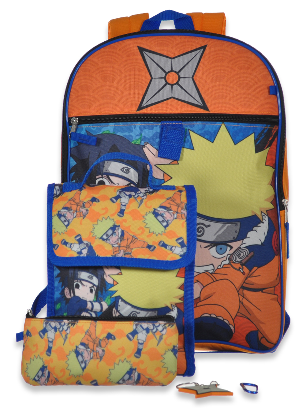 Naruto Boys' 5-Piece Backpack Lunchbox Set - Orange/Multi, One Size