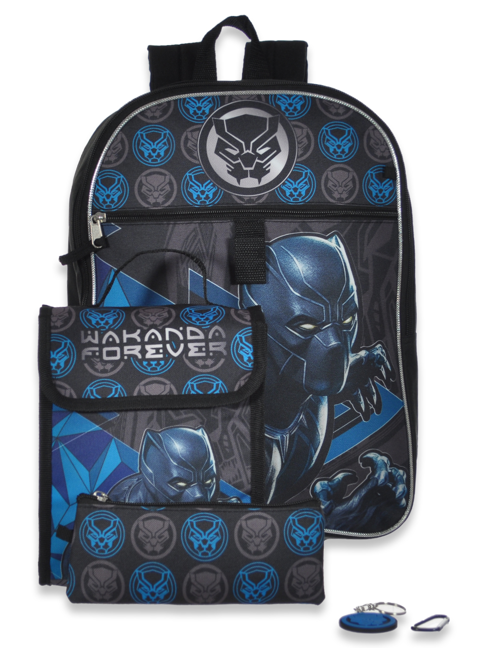 Boys Marvel Black Panther Backpack with Lunch Bag