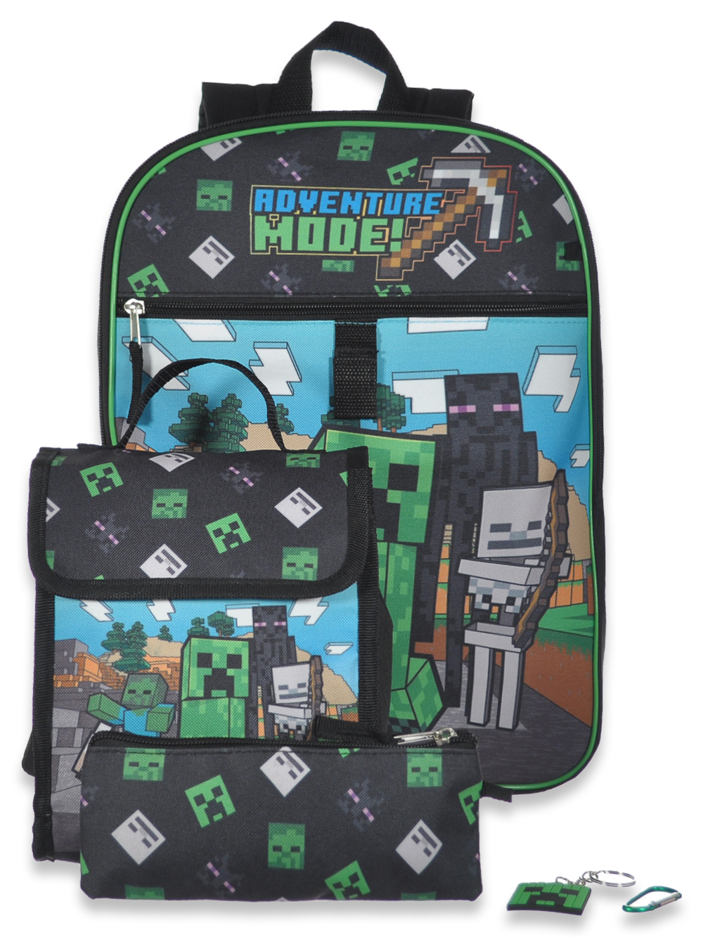 Boys Minecraft Backpack And Lunch Box Set