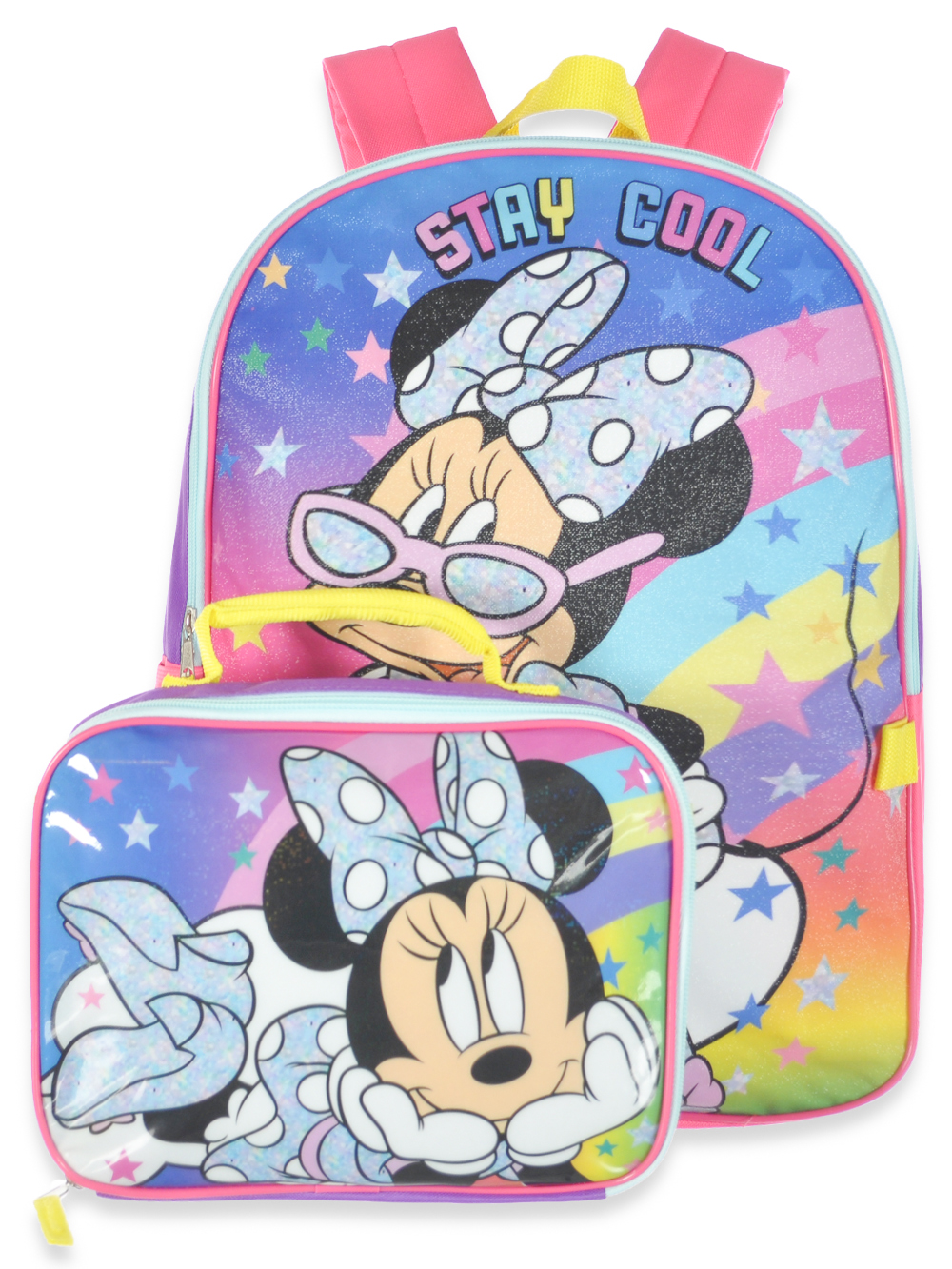 Disney Minnie Mouse Girls' 2-Piece Backpack With Lunchbox Set