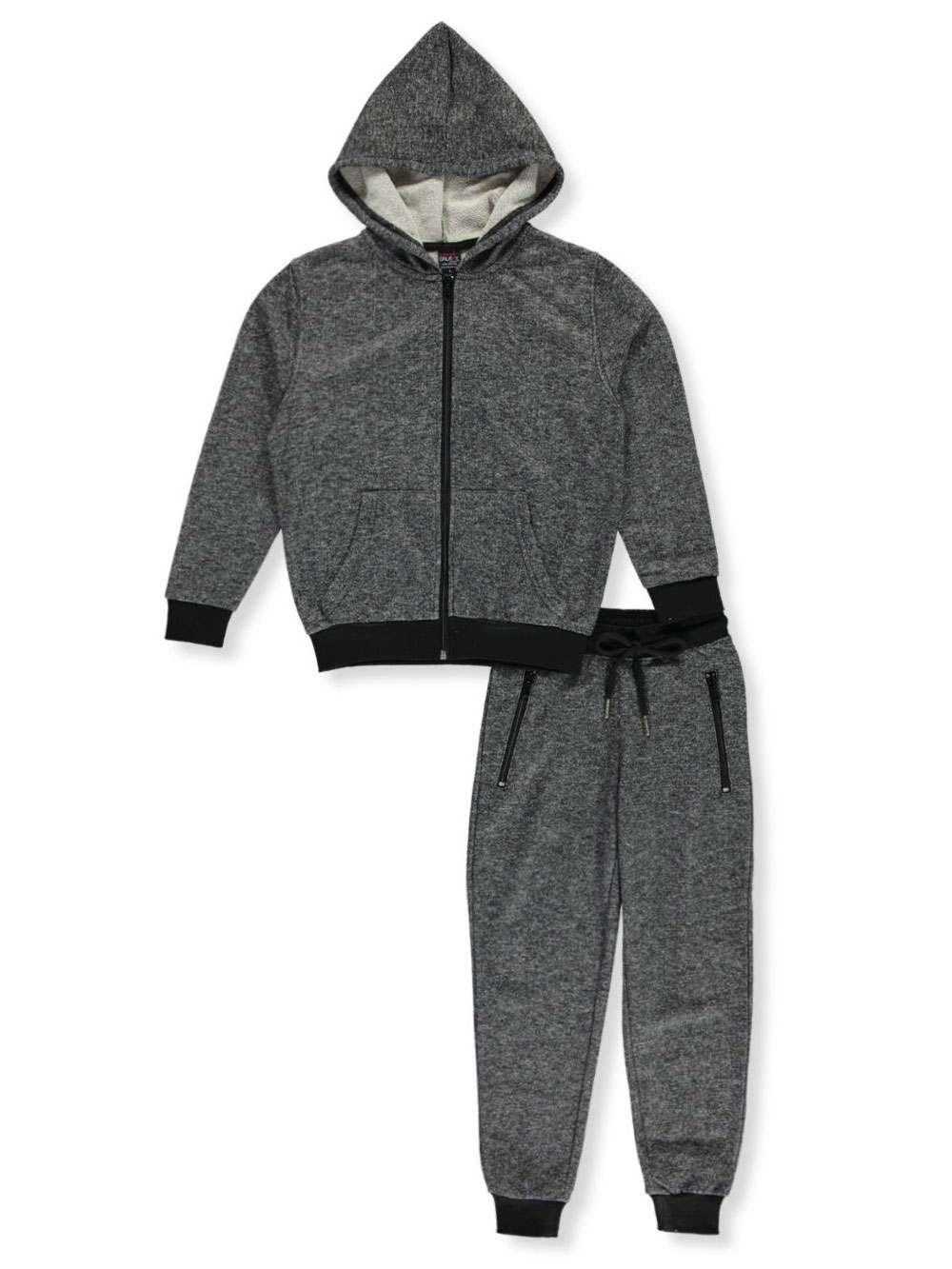 Hajotrawa Mens 2 Pieces Sweatshirt Sport Hoodie Jogger Pants Tracksuit Set