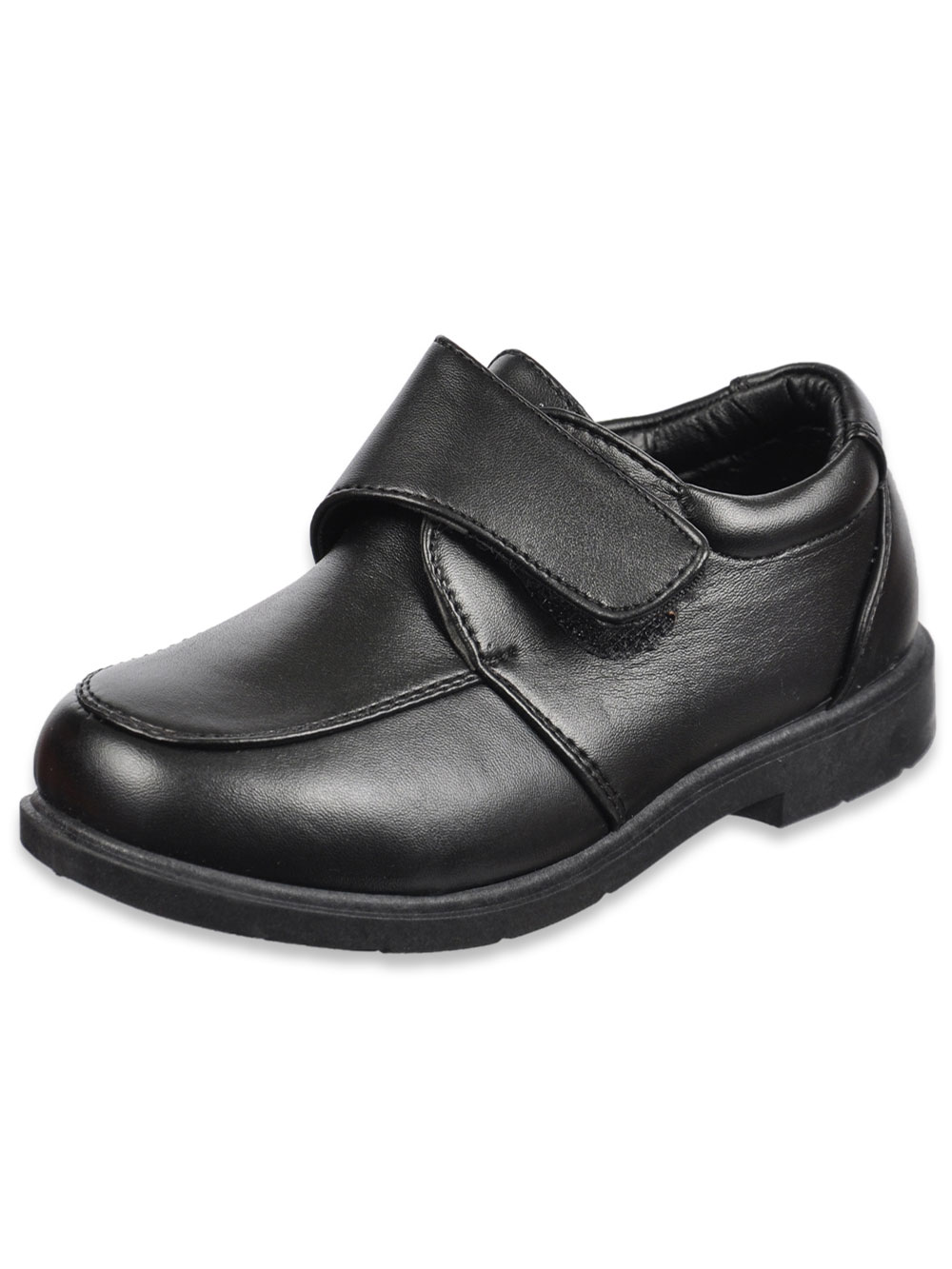 black slip on school shoes