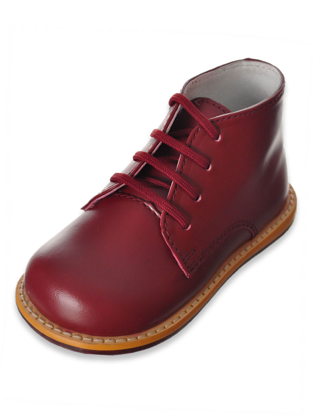 burgundy and white dress shoes