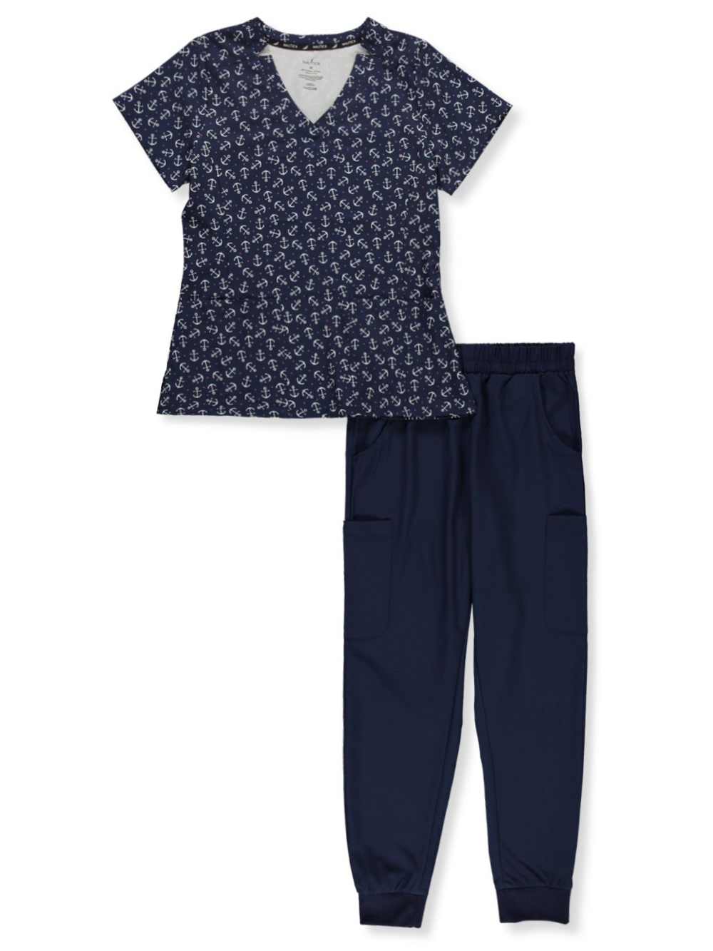 Nautica Junior Girls 2 Piece Joggers Scrubs Set Outfit