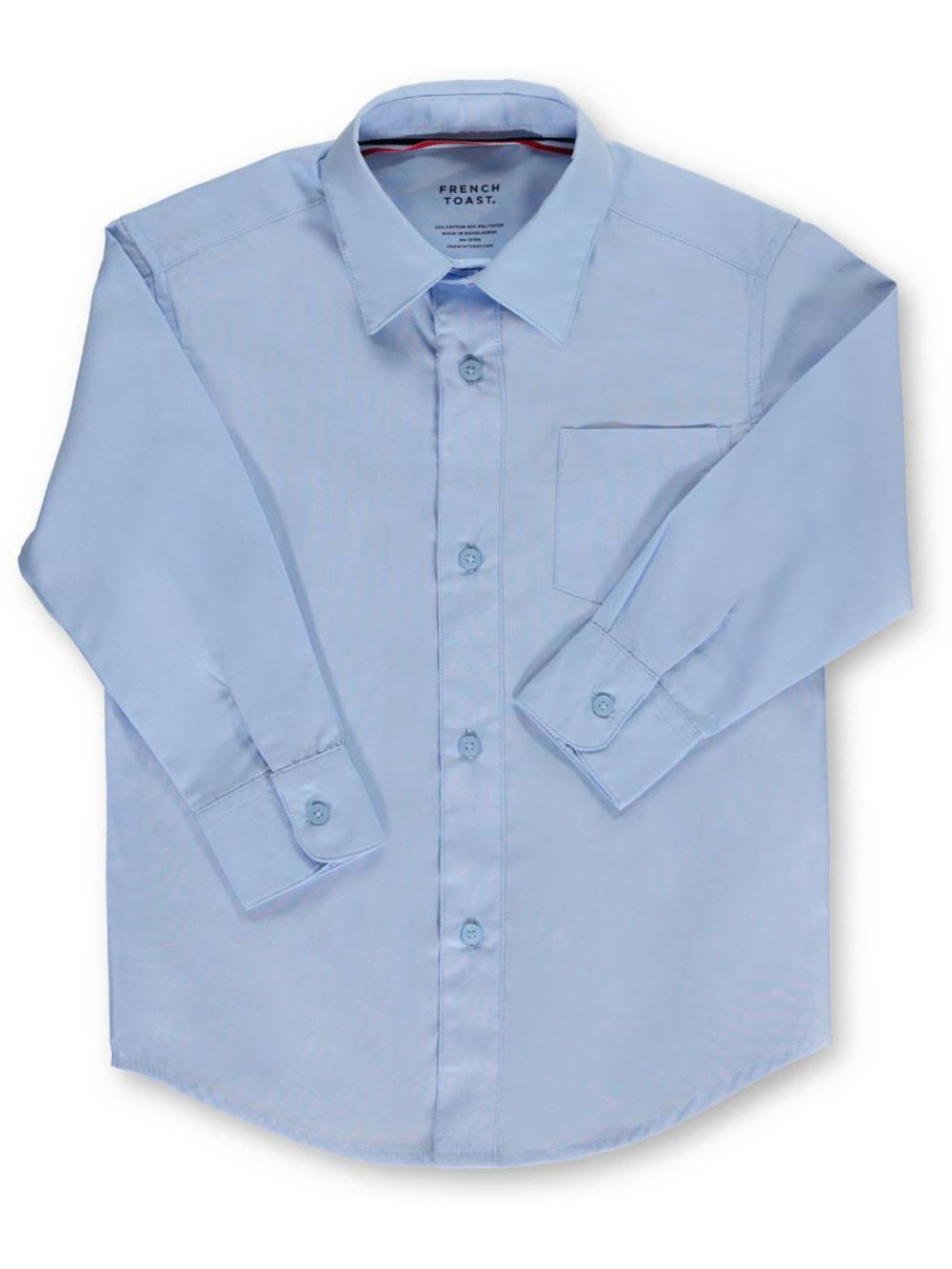 french toast dress shirt French Toast L/S Light Blue Boys Button-Down Dress/School Shirt  ExpandableCollar