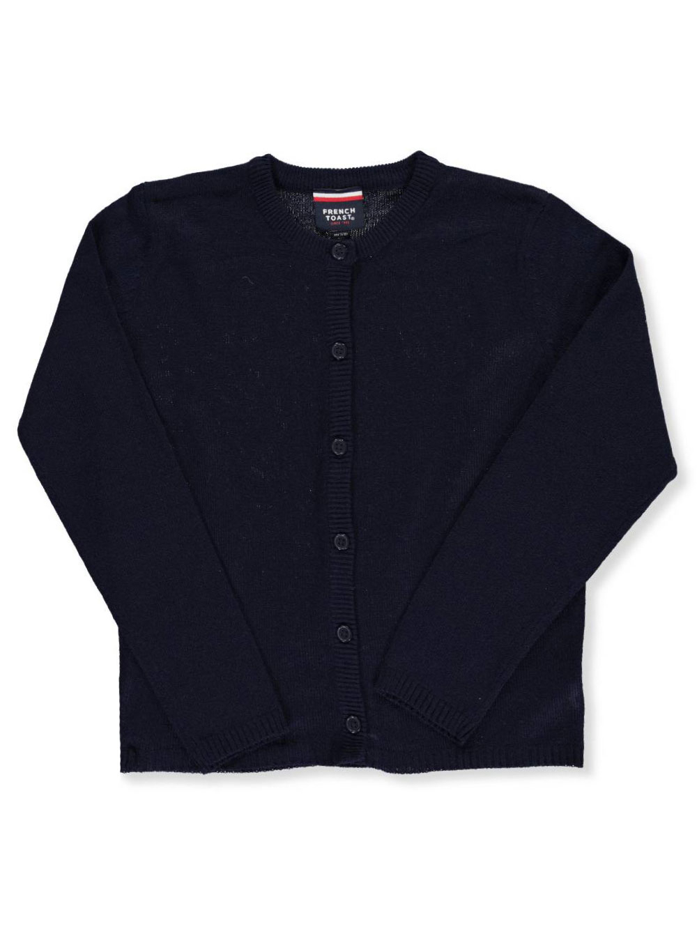 French Toast School Uniform Girls' Fine Knit Sweater School Uniform (Size 6, Navy)