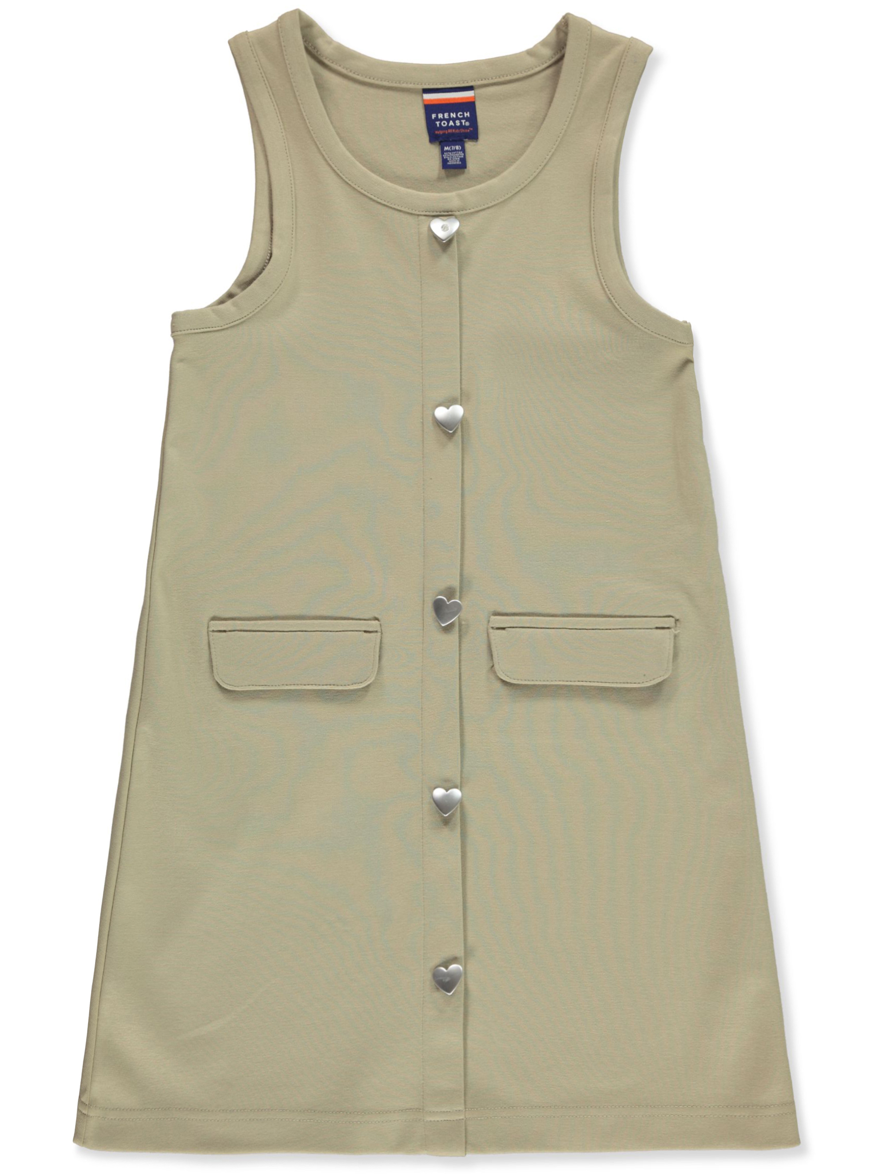 French Toast Girls' Heart Button Jumper