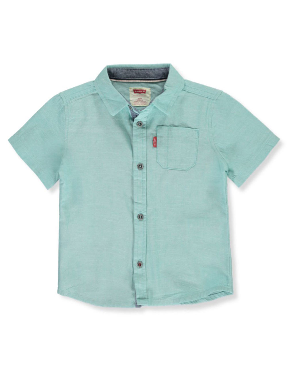 baby boy green button down shirt