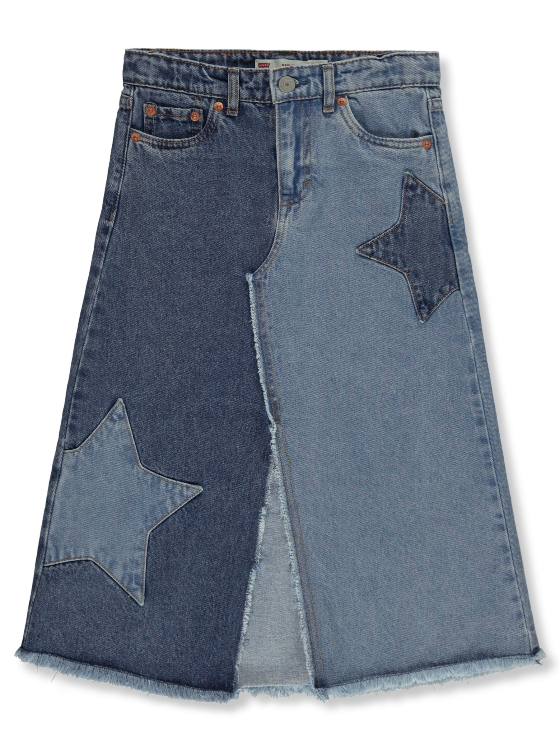 【WOOHWA】DOVE POCKET MID SK Denim Pleated Skort Little Girls 4-6x - Medium Wash | Levi's® US