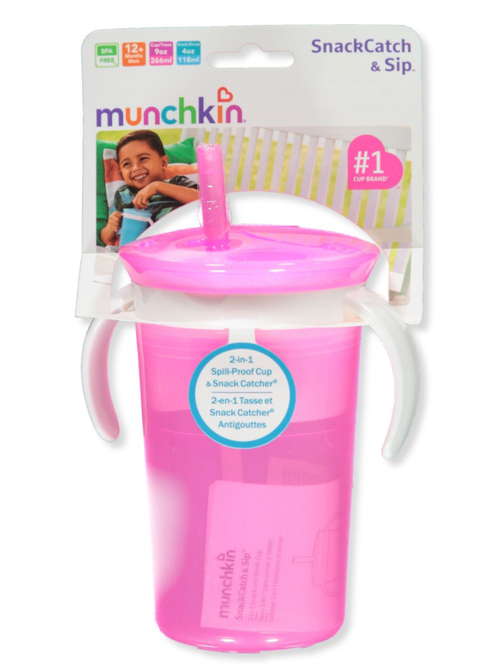 Munchkin Snack Catch & Sip Cup Combo - Pink