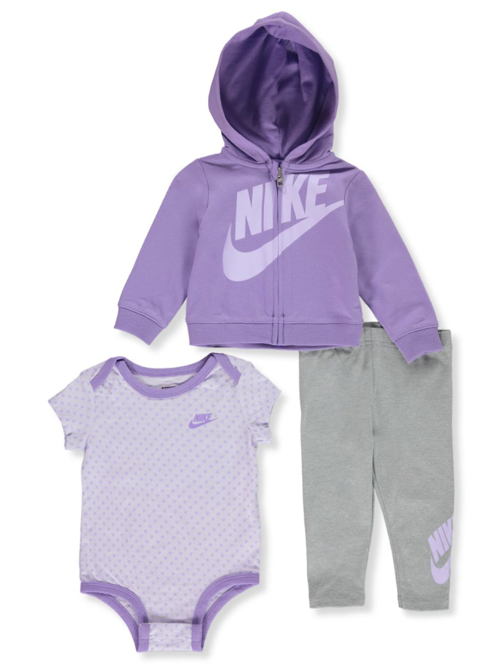 purple nike baby outfit