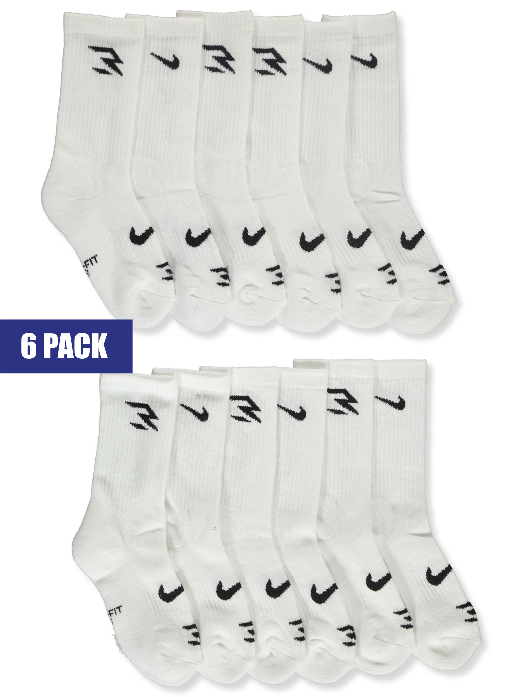 Nike Boys' Russell Wilson 6-Pack Crew Socks