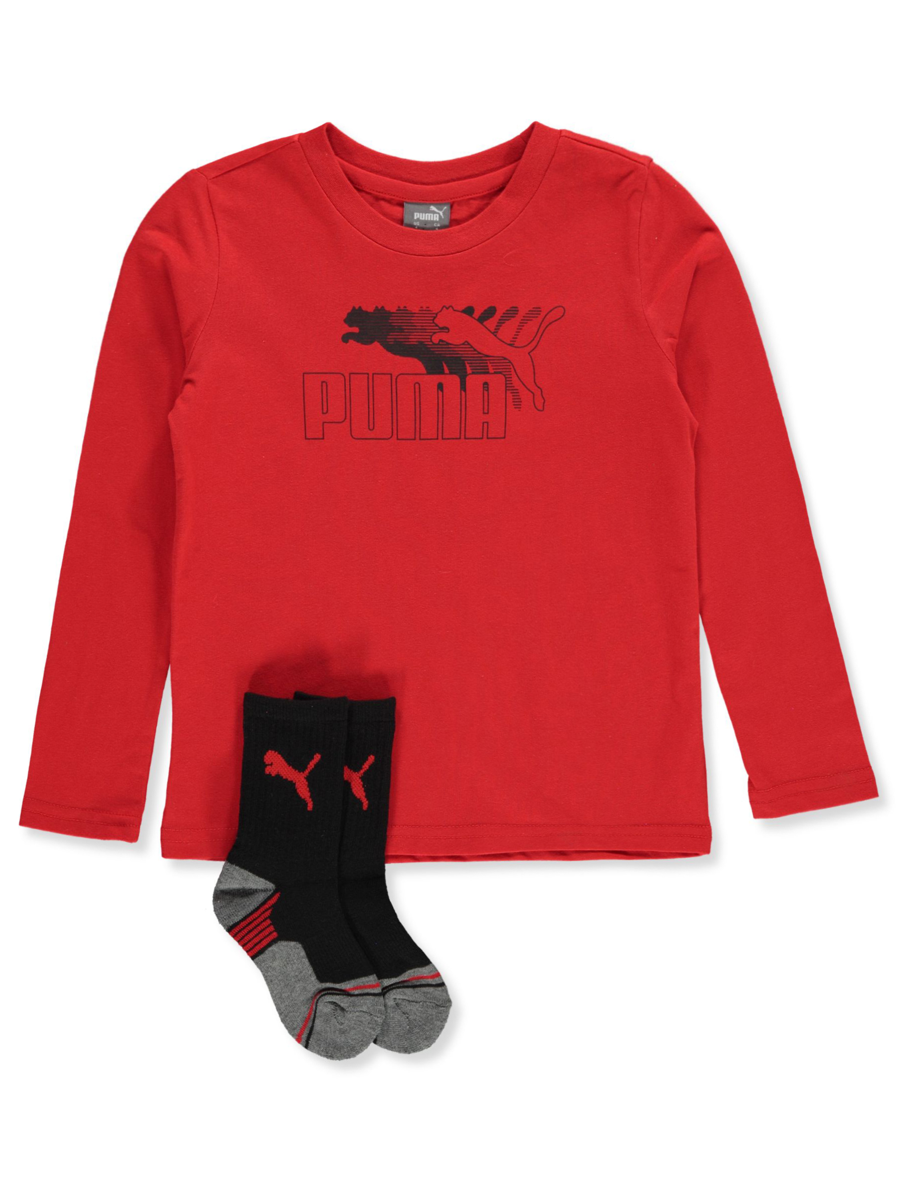 Puma Boys 2 Piece Shadow T Shirt Socks Set