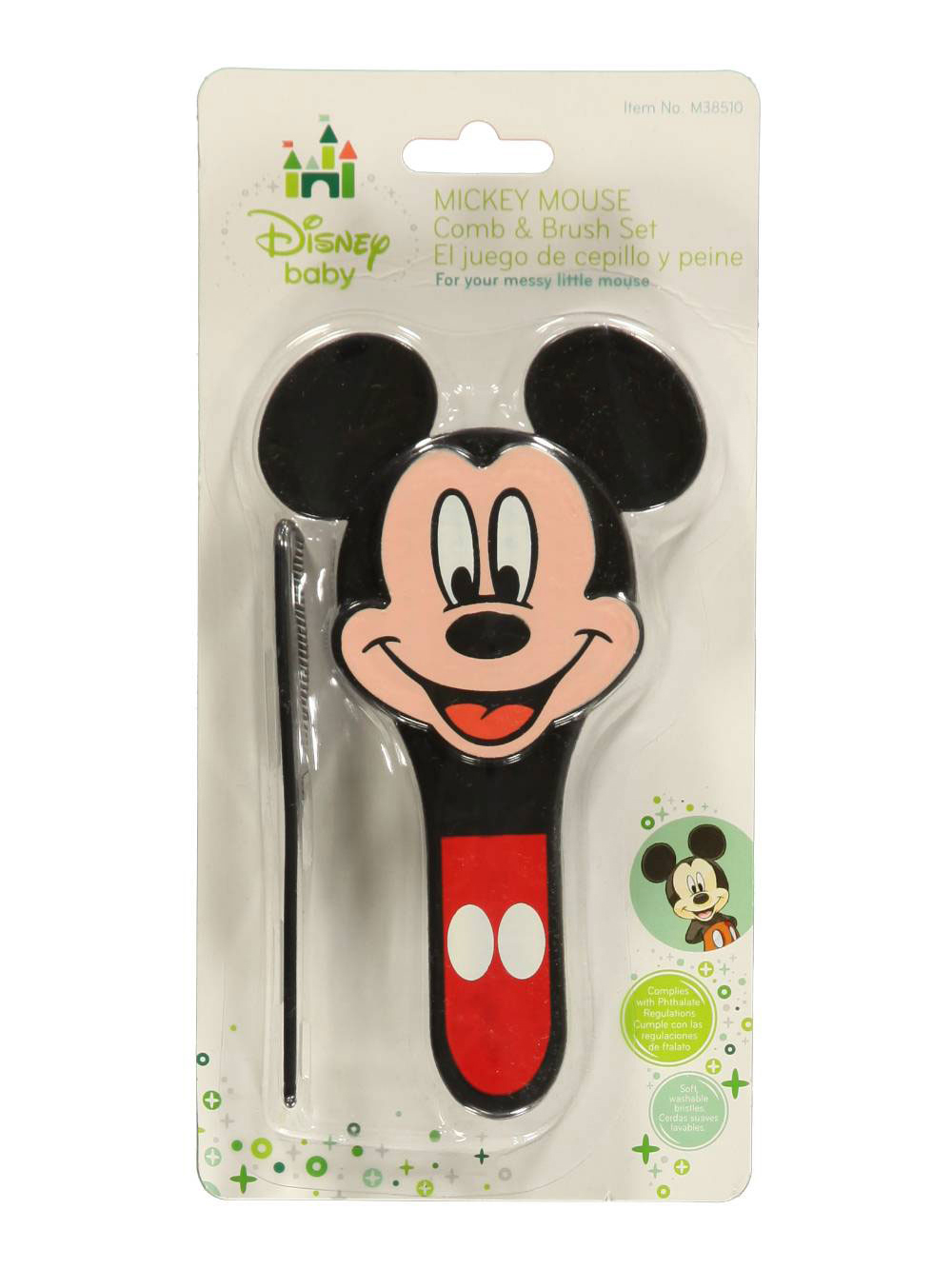 Disney Mickey Mouse “Famous Mouse” Brush Comb Set