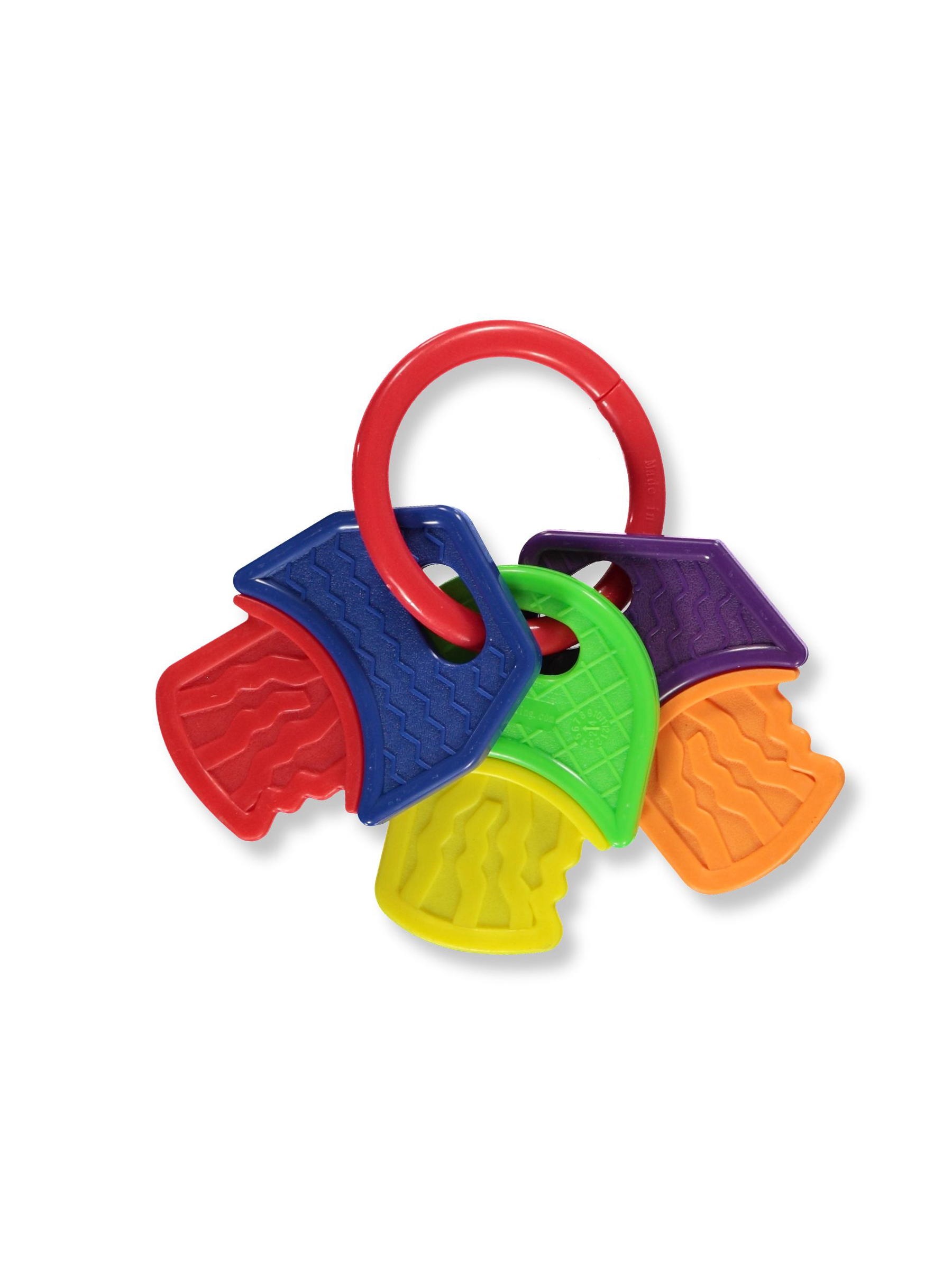 Plastic Baby Key Teethers Baby King Key Ring Teether