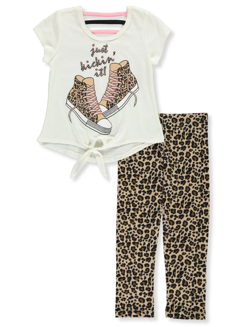 2 piece leopard outfit