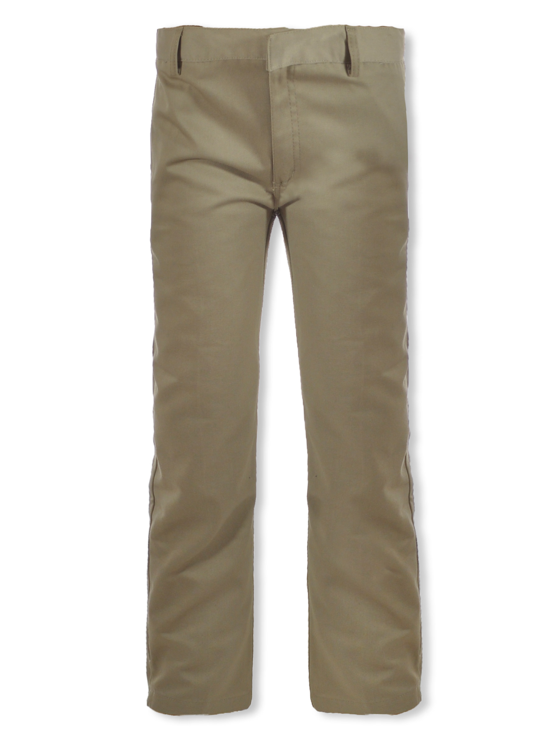 Wholesale Boys' Flat Front Uniform Pants, Khaki, Size 20 - DollarDays