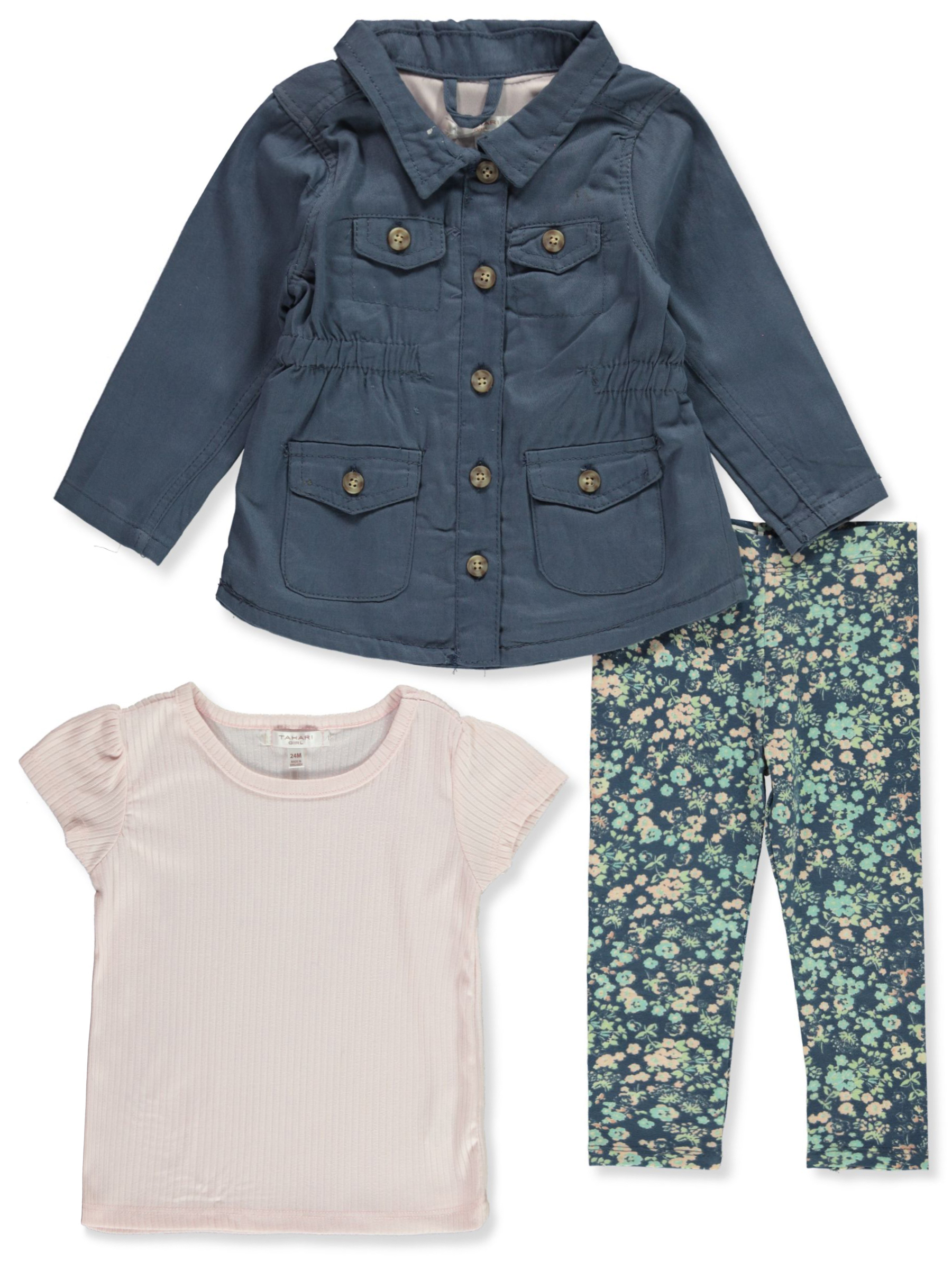 Tahari Baby Girls 3 Piece Leggings Set Outfit