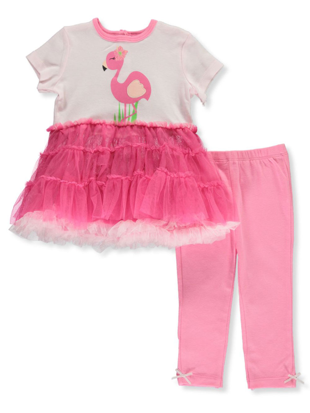 One Step Up 2-Piece Graphic Top and Leggings Set with Scarf Girls 7-16