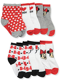 Disney Minnie Mouse Baby Girls 6-Pack Crew Socks