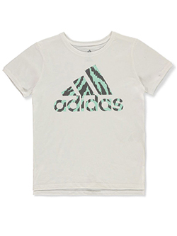 Girls' Drip Dye Logo T-Shirt by Adidas in Black/white
