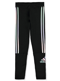 Girls' Striped Tights by Adidas in Black/purple