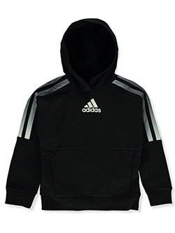 Boys' Gradient Stripe Pullover Hoodie by Adidas in gray/green and orange/black