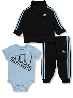 Baby Boys' 3-Piece Layette Set by Adidas in Black/red