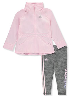 Baby Girls' 2-Piece Sweatsuit Outfit by Adidas in Pink, Infants