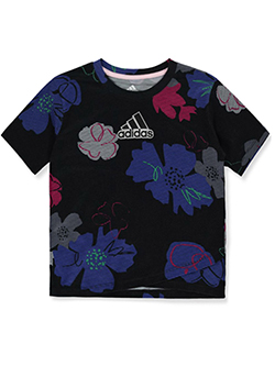 Girls' Neon Flower T-Shirt by Adidas in Black