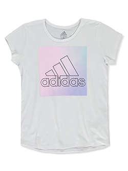 Girls' T-Shirt by Adidas in White/pink