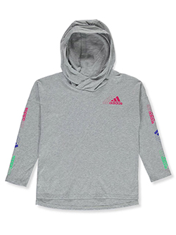 Girls' Hoodie T-Shirt by Adidas in Heather gray