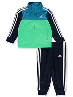 2-Piece Colorblock Sweatsuit Set Outfit by Adidas in Navy