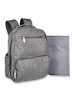 Quilt Front Diaper Backpack by Baby Essentials in Multi - Diaper Bags