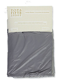 Fleece-Lined Stroller Blanket by Tots Fifth Avenue in Gray, Infants