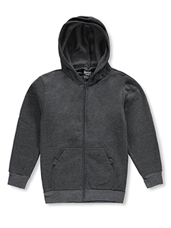 Little Boys' Toddler "Kangaroo" Hoodie by Quad Seven in charcoal gray, gray and navy