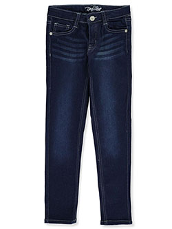Girls' Contrast Stitch Jeans by Real Love in Dark blue