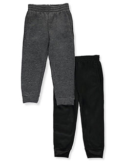 Boys' 2-Pack Joggers by Mon Petit in black/red, charcoal/black, gray/black and navy/gray