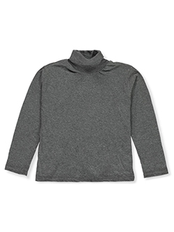 Real love Girls' Turtleneck by Real Love in charcoal, heather denim, pink and wine