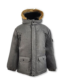Boys' Double Zip Insulated Parka by Quad Seven in Gray